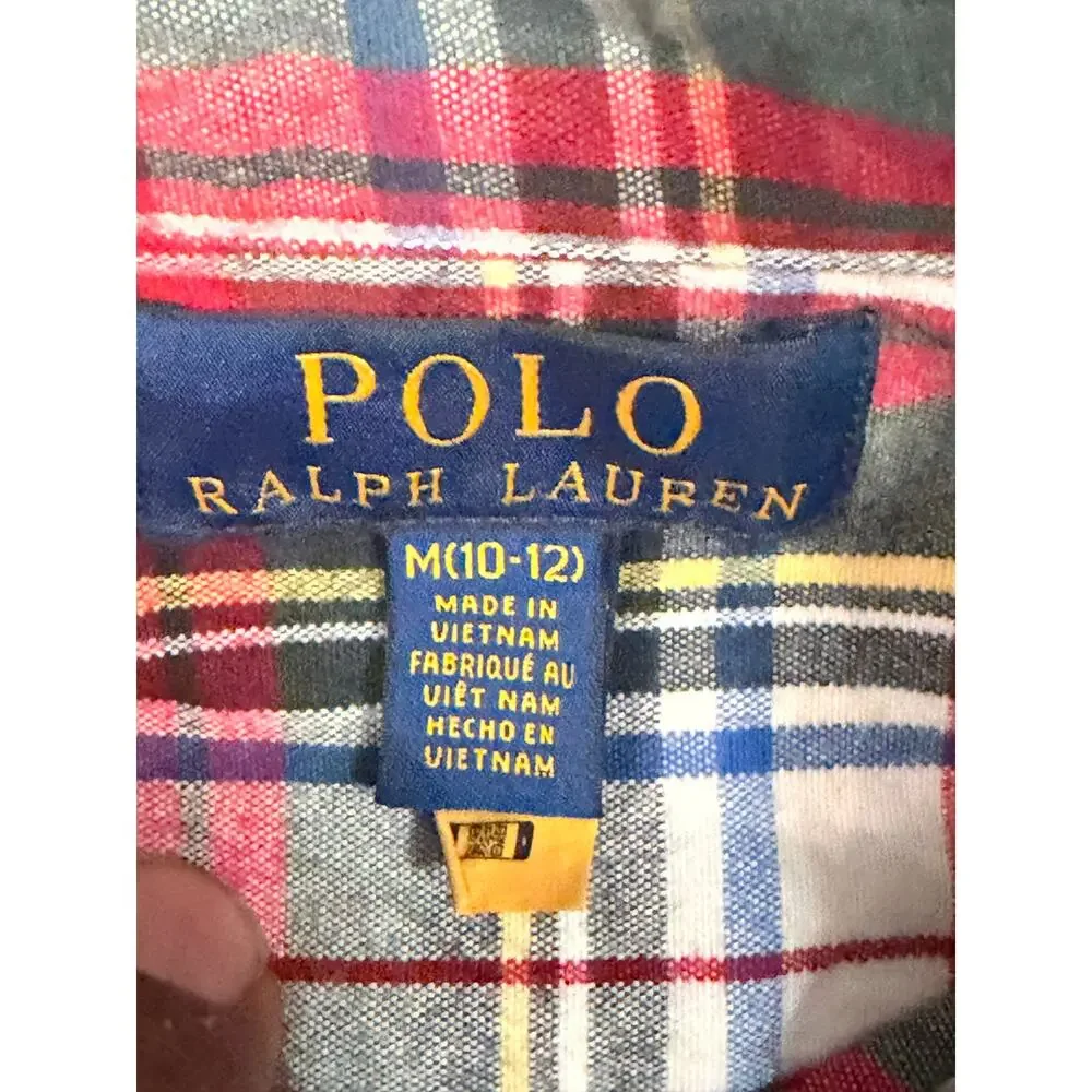 Polo Ralph Lauren Boys Plaid Button-Down Shirt – Size M (10-12) – NWOT